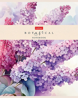 Тетрадь "Hatber", 48л, А5, клетка, ламинация "Soft-Tocuh", на скобе, серия "Ботаника"