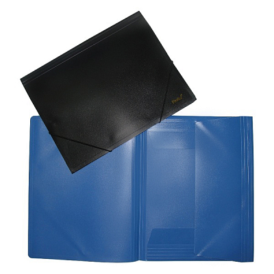 Папка на резинке формат А4, 0,38 мм, пластик Foska, синяя