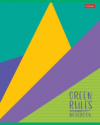 Тетрадь "Hatber", 96л, А5, линия, на скобе, серия "Green Rules"