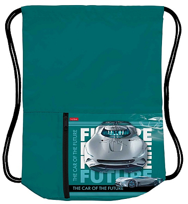 Мешок для обуви "Hatber", 34х41см, 2 отделения, карман на молнии, серия "Машины будущего"