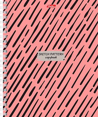 Тетрадь "Hatber", 80л, А5, клетка, на гребне, серия "Sketch Pattern"