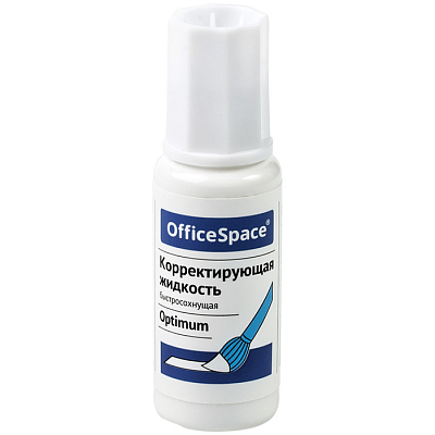 Корректирующая жидкость "OfficeSpace Optimum", 15мл, химическая основа, кисточка