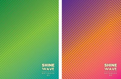 Бизнес-блокнот "BG" 80л А5 "Shine Wave" (ассорти), твёрдый переплёт, клетка, металлизация, ламинация