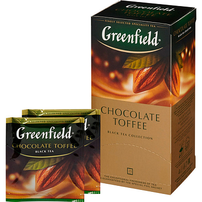 Чай чёрный "Greenfield", серия "Chocolate Toffee", 25 пакетиков по 2гр