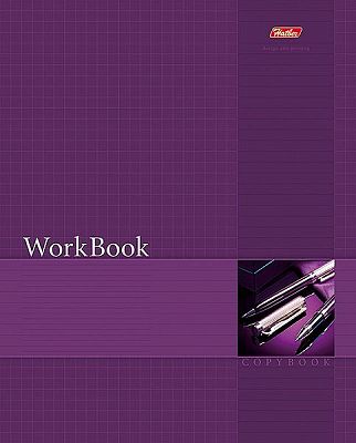 Тетрадь "Hatber", 96л, А5, клетка, тиснение, сшито-клеено, серия "WorkBook - Фиолетовая"