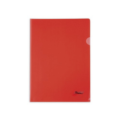 Папка-уголок пластиковая "Hatber", А4, 180мкм, красная