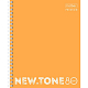 Тетрадь "Hatber Premium", 80л, А5, клетка, ламинация, на гребне, серия "NewTone Neon - Orange"