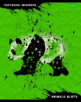 Тетрадь "Hatber Eco", 40л, А5, клетка, на скобе, серия "Animals"