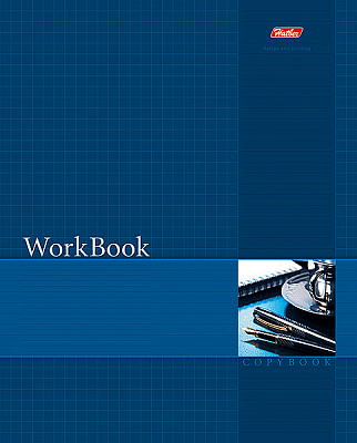 Тетрадь "Hatber", 96л, А5, клетка, тиснение, сшито-клеено, серия "WorkBook - Синяя"