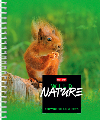 Тетрадь "Hatber", 48л, А5, клетка, на гребне, серия "Wild Nature"