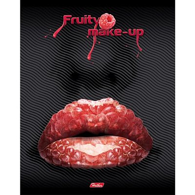 Тетрадь "Hatber", 80л, А5, клетка, 3D лак, ламинация, на скобе, серия "Fruity Make-Up"
