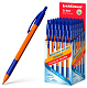 Ручка шариковая автоматическая "Erich Krause R-301 Orange Matic Grip", 1мм, синяя, резиновый грип, оранжевый корпус