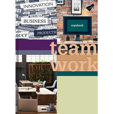 Тетрадь для записи "BG", 80л, А4, клетка, на скобе, серия "Team Work"