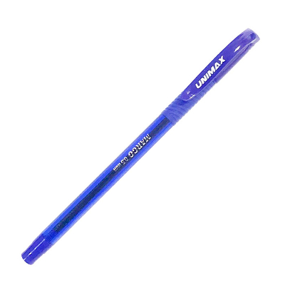 Ручка шариковая "Uni-Max Margo", 0,7мм, синяя, прозрачный корпус