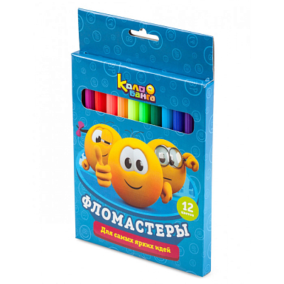 Фломастеры "Hatber VK", 24 цвета, серия "Веселые смайлики", в картонной упаковке