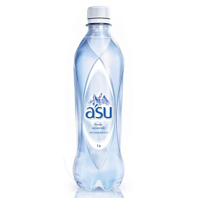 Вода питьевая "ASU", 1л, негазированная, пластиковая бутылка