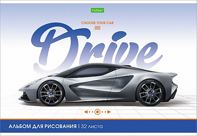 Альбом для рисования "Hatber Eco", 32л, А4, на скобе, серия "Автостиль"