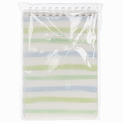 Блокнот "Hatber Premium", 80л, А6, клетка, тонированный блок, тиснение фольгой, пластиковая обложка с печатью, на мягкой спирали, серия "Naturals - Li