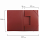 Папка пластиковая для документов "Brauberg", А4, 300л, 500мкм, на резинке, серия "Standard - Красная"