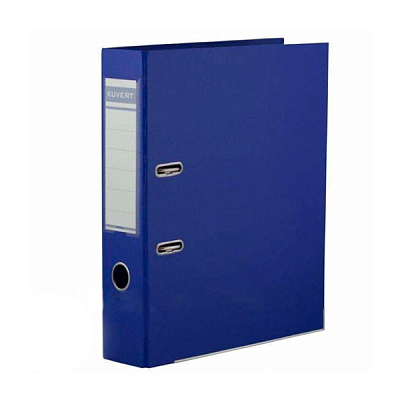 Папка-регистратор "Kuvert", А4, 50мм, боковой карман, синяя