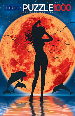 Пазлы "Hatber Premium", 1000 элементов, А2, 680х480мм, серия "Полнолуние - Силуэт"