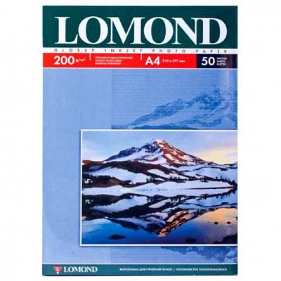 Фотобумага для струйной печати Lomond A3/200 г/м2/ 50 листов. Глянцевая односторонняя