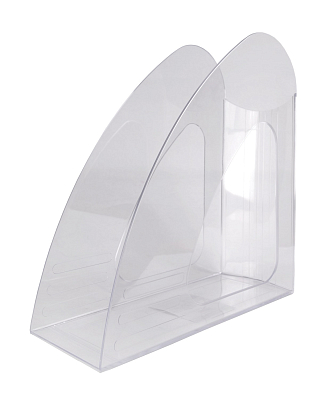 Лоток пластиковый вертикальный для документов А4 "Hatber", 235x90x240мм, прозрачный