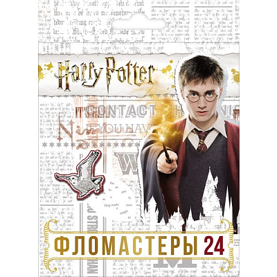 Фломастеры "Hatber VK", 24 цвета, серия "Гарри Поттер №2", в картонной упаковке