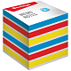 Блок бумаги для заметок "Berlingo Rainbow", 8x8x8см, 3 насыщенных цвета, проклеенный, в плёнке