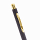 Ручка шариковая "Brauberg Piano", 1мм, синяя, металлический чёрный корпус, детали золото, поворотный механизм
