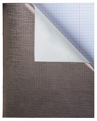 Тетрадь "Hatber", 96л, А5, клетка, обложка бумвинил, на скобе, серия "Metallic - Коричневая"