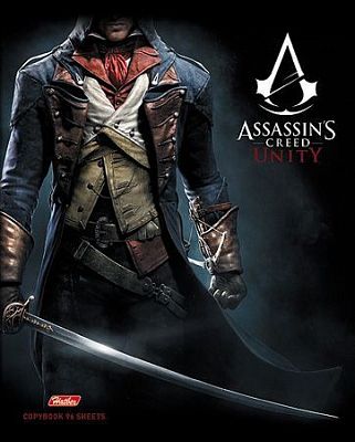 Тетрадь 96л А5ф клетка на скобе серия -Assassin"s creed-