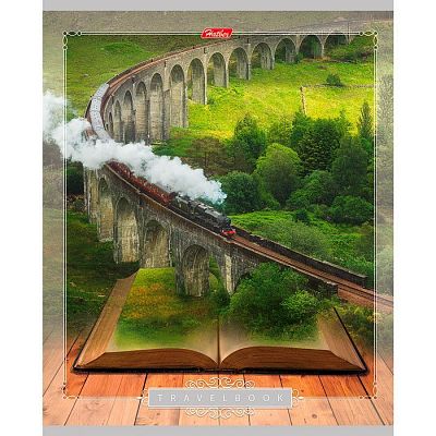 Тетрадь "Hatber", 96л, А5, клетка, на скобе, серия "Книга странствий"
