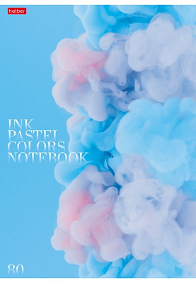 Тетрадь "Hatber", 80л, А4, линия, ламинация, на скобе, серия "Нежный флёр"