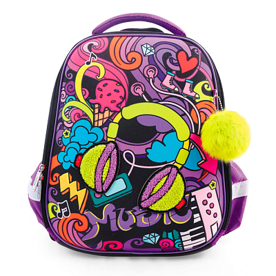 Рюкзак "Hatber", 38x29x11см, EVA-материал, 1 отделение, 2 кармана, серия "Ergonomic Light - Bright Colors"