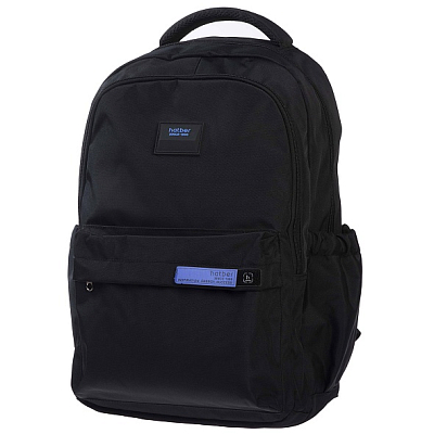 Рюкзак "Hatber", 46х31,5х15см, полиэстер, 2 отделения, 3 кармана, нагрудная стяжка, светоотражающие элементы, серия "Daily - Black"