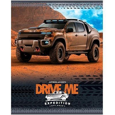 Тетрадь общая "BG", 60л, А5, линия, на скобе, серия "Drive Me"