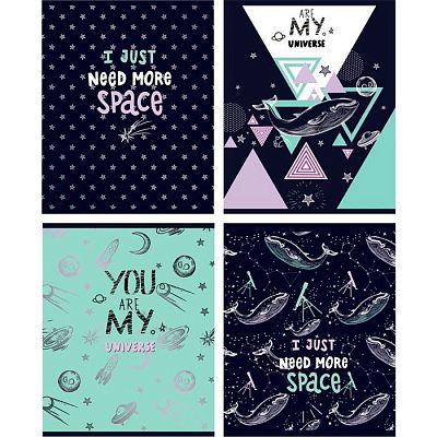 Тетрадь общая "BG", 80л, А5, линия, на скобе, серия "Need More"