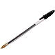 Ручка шариковая "Staff BP-01", 1мм, чёрная, прозрачный корпус