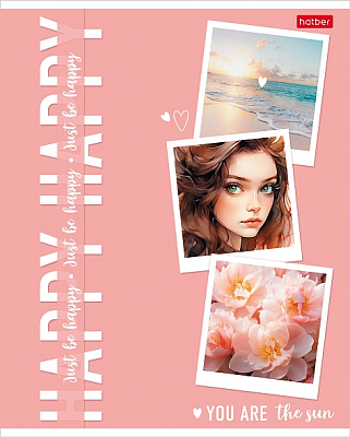Тетрадь "Hatber", 48л, А5, клетка, ламинация "Soft-Touch", на скобе, серия "Прекрасные мгновения"