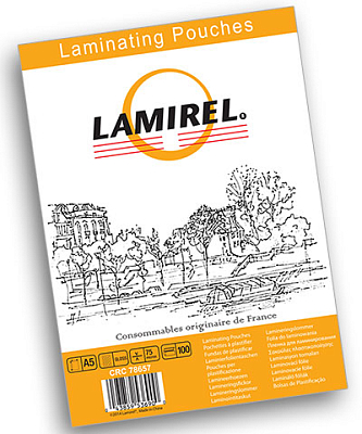 Плёнка для ламинирования "Lamirel", А5, 75мкм, 100шт в упаковке