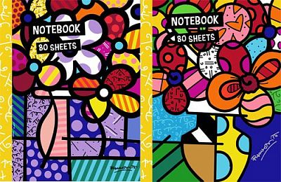 Бизнес-блокнот "BG" 80л А6 "ROMERO BRITTO" (ассорти), без линовки, ламинация
