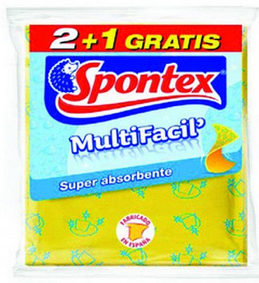 Тряпка универсальная 2в1 "Spontex", 35x37смм, 3шт в упаковке