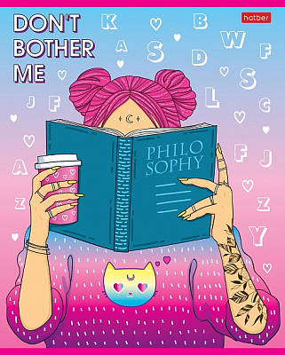 Тетрадь "Hatber", 48л, А5, линия, на скобе, серия "Деffчонки"