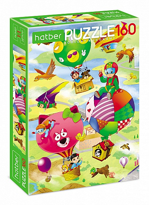 Пазлы "Hatber Eco", 160 элементов, А4, 220x330мм, серия "Воздушное путешествие"