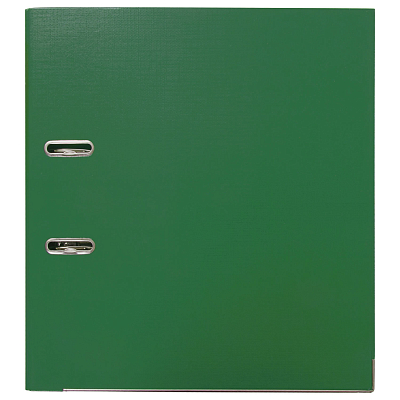 Папка-регистратор "Brauberg Extra", А4, 75мм, 500л, арочный механизм, двустороннее пластиковое покрытие, нижняя металлическая окантовка, зелёная