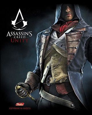 Тетрадь 96л А5ф клетка на скобе серия -Assassin"s creed-