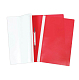 Папка-скоросшиватель пластиковая "Hatber", А4, 100/120мкм, прозрачный верх, красная