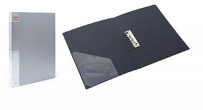 Папка пластиковая "Berlingo", А4, 700мкм, 21мм, металлический зажим, серый металлик
