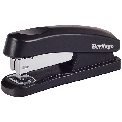 Степлер "Berlingo Universal", №24/6, 26/6, 30л, пластиковый корпус, металлический механизм, чёрный, в картонной упаковке